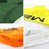 abordables Slips homme-Homme 3 pièces / paquet Slips Slip 95% coton Lavable Confortable Lettre Taille Basse Jaune Bleu Océan