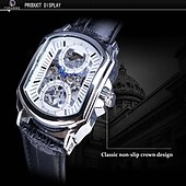 voordelige Mechanische Horloges-forsining retro heren mechanisch horloge luxe mode zakelijk automatisch skelet polshorloge heren mechanisch waterdicht horloge klok heren