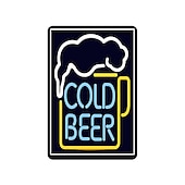 cheap Metal Tin Sign-1pc Neon Metal Tin Sign Bar Vintage Plaque Decor, Home Decor, Restaurant Decor, Bar Decor, Cafe Decor, Garage Decor, Wall Decor, Water-proof, Dust-proof 20x30cm/8&#039;&#039;x12&#039;&#039;