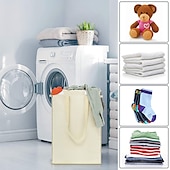 cheap Laundry Bags &amp; Hampers-45L Thin Laundry Basket With Cover Narrow Hand Fine Hand Dirty Laundry Basket Bedroom Kindergarten Whole Basket Storage Bag