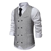 economico Costumi maschili degli anni '20-Vintage Anni 1920 Gilet Il grande Gatsby Gentiluomo Testimoni dello Sposo Slim Fit Costume Per uomo Mascherata Matrimonio Ospite di nozze Evento / Festa Adulti Gilet