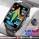 cheap Smartwatch-Pulse Physiotherapy ECG Blood Glucose Smart Health Watch Fitness Running Watch Bluetooth Temperature Monitoring Pedometer Compatible with Android iOS Women Men IP68 Waterproof