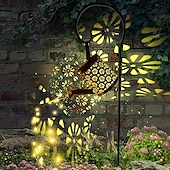 economico Illuminazione vialetto-Annaffiatoio Solare All&#039;aperto Luci Appese Bollitore Lanterna Stringa Di Luce Impermeabile Per Giardino Giardino Aiuola Ghirlanda Decor Metallo Lampada Retrò