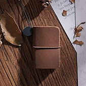 levne Notebooky a plánovače-Kůže zápisník Jednoduchý A7 2.9×4.1 palce Retro Kůže SoftCover Přenosná 64 stránky zápisník pro Cestovatelské Student