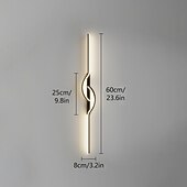 baratos Iluminação de Parede LED-lightinthebox led interior luz de parede forro desin 60cm curva interior moderno simples lâmpada de parede led acrílico lâmpada de parede é aplicável ao quarto sala de estar banheiro corredor branco
