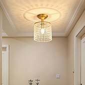 cheap Dimmable Ceiling Lights-Crystal Chandelier Flush Ceiling Light  Raindrop Crystal Pendant Light Decoration for Bedroom Hallway Living Room 110-240V