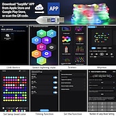 ieftine Alimentare USB-bandă de lumină led rgb magic culoare aplicație control șir de lumină magică șir de lumină cu led piele șir de lumină decorativă de Crăciun pentru camera de familie sufragerie decor în aer liber