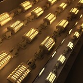 cheap LED Corn Lights-Dimmable Light R7S Horizontal Plug-in Light Outdoor Street Light Source Aluminum Alloy Shell Heat Dissipation Garden Garage Lighting Bulb  50W 220-240 V 110-130 V