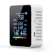 cheap Humidifiers &amp; Dehumidifiers-Multifunctional 5in1 CO2 Meter Digital Temperature Humidity Tester Carbon Dioxide TVOC HCHO Detector Air Quality Monitor