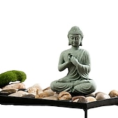 levne Sochy-socha buddhy - ideální pro zenovou zahradu, rybí akvárium, jógu, bonsaje a další - duchovní dekorace feng shui a ozdoby čajovníku pro štěstí