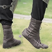 levne obuv-Vinobraní Středověké Renesanční Boty Ploché jazzové boty Turn Shoes Pirát Viking Ranger Lukostřelba Jednobarevné Maškarní kostým Pánské Dámské Unisex Keltské Pirát Fantazie předvečer Všech svatých
