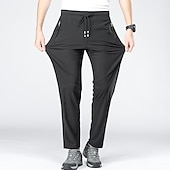 abordables Pantalones y shorts-Hombre Pantalones para senderismo Pantalones impermeables de senderismo Verano Al aire libre Ajuste regular Transpirable Secado rápido Eslático Cómodo Prendas de abajo Correa Cintura elástica Negro