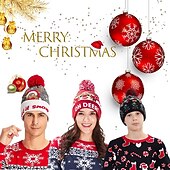 economico Luci di Natale-natale per bambini decorazione per adulti cappello led cappello di natale bagliore natale berretti in maglia unisex vacanza bagliore maglioni regali di natale ornamenti del partito di capodanno