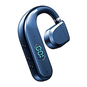 abordables Auriculares telefónicos y de negocios-1 unidad de auricular inalámbrico bluetooth de larga espera con pantalla de potencia led, auricular bluetooth con cancelación de ruido, auricular inalámbrico con gancho para la oreja, auriculares