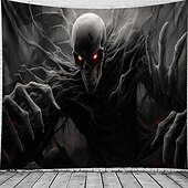 Halloween Decorations Skull Hanging Tapestry Wall Art Large Tapestry Mural Decor Photograph Backdrop Blanket Curtain Home Bedroom Living Room Decoration 65