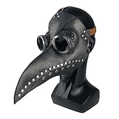 tanie Maska i rekwizyty na Halloween-Maska steampunk halloween z ptakiem w kształcie dzioba, maska z długim nosem i dziobem ptaka wrony, akcesoria do kostiumów cosplay steam