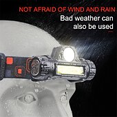 お買い得  ヘッドライト-ポータブルミニ強力な LED ヘッドランプ xpecob usb 充電式狩猟ヘッドライト防水ヘッドトーチテール