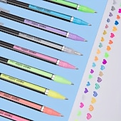 economico pittura, disegno e materiale artistico-penna gel glitter colore penna neutra penna a sfera penna conto mano stelle luminose lampeggianti per bambini colore speciale per prendere appunti