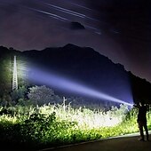 preiswerte taktische Taschenlampen-208 LED Taschenlampen LED Sender 3 Beleuchtungsmodus inklusive USB-Kabel Leicht Für den täglichen Einsatz USB Schwarz