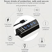 זול רכזות USB-usb 3.0 hub atolla 4 יציאות סופר מהיר usb עבור מחשבים ניידים macbook surface pro ps4/5 כונני הבזק כוננים קשיחים