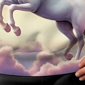tanie 3D kreskówka dziewczyny-Dla dziewczynek 3D Kreskówki Jednorożec Bluza z Kapturem Pullover Długi rękaw Druk 3D Jesień Zima Aktywny Moda Śłodkie Dzieci 3-12 lat Na zewnątrz Codzienny Regularny