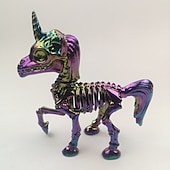 economico Decorazioni Appese e da Tavolo per Halloween-decorazione di Halloween scheletro di unicorno ossa di plastica con scheletro prop scena spettrale interna / esterna bomboniere