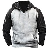 billiga bashuvtröjor för män-Herr Huvtröja Marinblå Grön Grå Huva Färgblock Sport &amp; Utomhus Dagligen Helgdag Streetwear Häftig Ledigt Vår &amp; Höst Kläder Pull Tröjor Långärmad