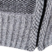 economico Maglioni Cardigan da uomo-Per uomo Cardigan Maglione Maglione da abito A coste Maglia Standard Lavorato a maglia Banda Colletto Mao Top caldi Contemporaneo moderno Da tutti i giorni Per uscire Abbigliamento Autunno Inverno