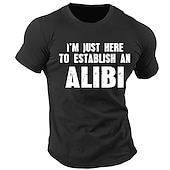 abordables Camiseta gráfica para hombres-Hombre Letra Estampados Camiseta Camisetas gráficas Algodón Manga Corta Gráfico Camisa Negro Verde Trébol Azul Oscuro Camiseta cómoda Exterior Calle Ropa de diseñador de moda