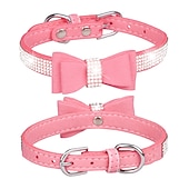 economico Collari, pettorine e guinzagli per cani-Prodotti per cani Prodotti per roditori Collari Cravatta / Papillon Regolabile Portatile Duraturo Esterno Marcia Strass