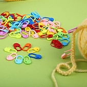 billige kunst, håndverk og søm-100 stk fargerike plast strikkeverktøy mini harpiks klips pinner låse sting markører hekle nål klips kroker for genser