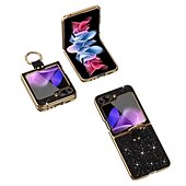 Χαμηλού Κόστους Samsung Θήκη-τηλέφωνο tok Για Samsung Galaxy Z Flip 6 Z Flip 5 Z Flip 4 Z Flip 3 Πίσω Κάλυμμα Φορητά Αντικραδασμική Κορνίζα Επιμεταλλωμένη Ουρανός Λάμψη γκλίτερ TPU PC Μεταλλικό