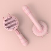 お買い得  犬用グルーミング用品-小さな蜂ペット針コーム猫コームワンボタンヘアコームツールペットコーム