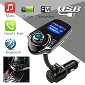 cheap Bluetooth Car Kit/Hands-free-NEW T10 Hands-free Bluetooth Car Kit MP3 Music Player FM Transmitter 5V 2.1A USB Car Charger 1.44&quot; LED Screen