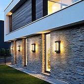 economico applique da esterno-applique in cristallo illuminazione per esterni ip65 con paralume in vetro trasparente a bolle per portico e garage led 6w bianco caldo sabbia finitura nera 110-240v