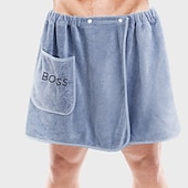 abordables Les serviettes-Serviette de bain pour hommes, serviette de douche, portable pour la maison, douce, absorbante, à séchage rapide, sans perte de cheveux, grande serviette, pour hommes uniquement