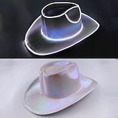 billiga Nyheter-halloween jul el wire light up paljett jazzhatt vuxen neon led lysande festival festklädd keps för män och kvinnor