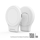 economico elettrodomestici-Stazione di ricarica 3 in 1 per caricabatterie wireless da viaggio Apple per caricabatterie MagSafe compatibile con un&#039;ampia gamma di dispositivi per Apple Watch/iWatch/Airpods/per iPhone 14 13 12