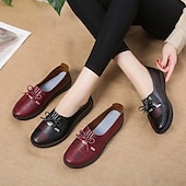 economico Ballerine da donna-Mocassini casual slip-on da donna con suola morbida – scarpe basse leggere in pelle PU con dettagli in pizzo per camminare, viaggiare e indossare tutti i giorni