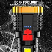 זול פנסים-5 LED פנס בהיר רב תכליתי חיצוני נייד תאורה צדדית cob אור עבודה usb נטען