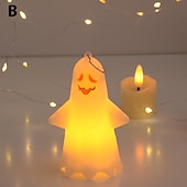 halpa Halloween rekvisiittivalo-valaistu haamuriipus halloween led elektroninen kynttilä juhlarekvisiitta tunnelma koristelu halloween ornamentti