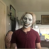 olcso Maszkok-Mindszentek napja Ijesztő mosolygó démonok Maszk Halloween-kellékek Felnőttek Férfi Női Uniszex Borzalom Vicces Ijesztő jelmez Mindszentek napja Farsang Mardi Gras Könnyű farsangi jelmez