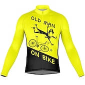 billiga Tröjor för män-Herr Cykeltröja Grafisk Bokstav &amp; Nummer Långärmad Cykel Tröja Överdelar med 3 bakfickor Bergscykling Vägcykling Snabb tork Reflexremsa Bakficka Fuktabsorberande sporter Svart Gul Röd Kläder