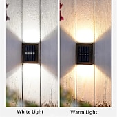 baratos Candeeiros Luzes de Exterior-Parede luz solar à prova dwaterproof água jardim solar led luz para iluminação ao ar livre lâmpada de rua casa varanda quintal decoração