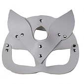 economico Maschera di Halloween &amp; Accessori-femminile sexy mezza faccia volpe gioco di ruolo maschera di pelle di gatto rivetto collare punk halloween festa trucco palla fantasia maschera pelle dell&#039;unità di elaborazione maschera di volpe