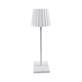abordables Lampes de table-Lampe de table sans fil Protection des yeux Abat-jour plissé à gradation tactile en aluminium Lampe de table LED tricolore antidérapante rechargeable avec câble de chargement USB pour salle à manger