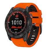 رخيصةأون عصابات ساعات Garmin-حزام إلى جارمين Fenix 7 7X 6 6X Pro Forerunner 955 945 935 Instinct 2X Solar Epix Approach S62 S60 Marq Descent G1 Quatix سيليكون إستبدال حزام 26mm 22mm تناسب سريع عصابة الرياضة معصمه