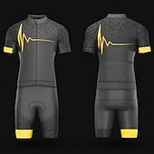 בגדי ריקוד גברים חולצת ג'רסי ומכנס קצר ביב לרכיבה שרוולים קצרים רכיבת הרים רכיבת כביש צהוב אודם פול גראפי אופניים חליפות בגדים 3D לוח נושם ייבוש מהיר כיס אחורי פוליאסטר ספנדקס ספורט גראפי ביגוד זול ערכות בגדי גברים-בגדי ריקוד גברים חולצת ג'רסי ומכנס קצר ביב לרכיבה שרוולים קצרים רכיבת הרים רכיבת כביש צהוב אודם פול גראפי אופניים חליפות בגדים 3D לוח נושם ייבוש מהיר כיס אחורי פוליאסטר ספנדקס ספורט גראפי ביגוד