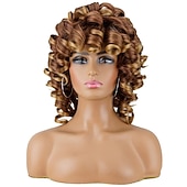 halpa Synteettiset trendikkäät peruukit-Synteettiset peruukit Kihara Otsatukalla Koneella valmistettu Peruukki Vaaleahiuksisuus Vaaleanpunainen Varjo Lyhyt A1 A4 A5 A6 A8 Synteettiset hiukset Naisten Pehmeä Muoti Helppo kantaa