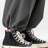 voordelige casual broek-Voor heren Broek Wijde broek Harembroek Vrijetijdsbroek Baggy harembroeken Zak Breed Been Been trekkoord Effen Kleur Comfort Sport Dagelijks Streetwear Casual / sportief Zwart Grijs Micro-elastisch